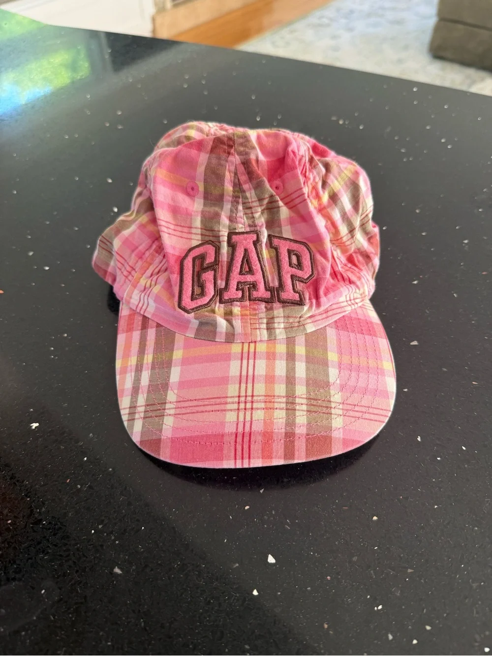 GAP Pink Plaid Kids Baseball Hat